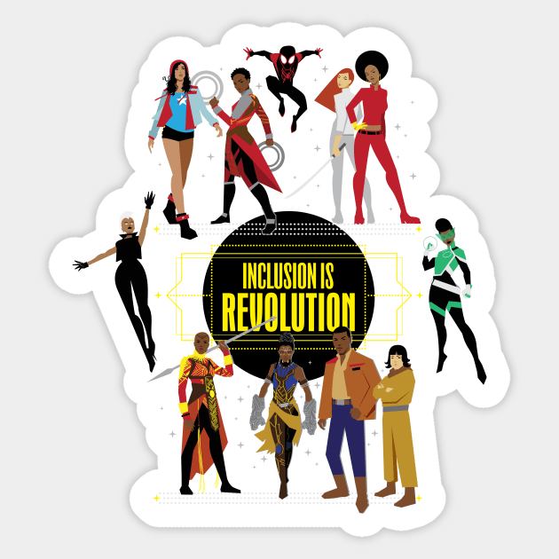 (Okoye Variant) Inclusion Is Revolution Sticker by ForAllNerds